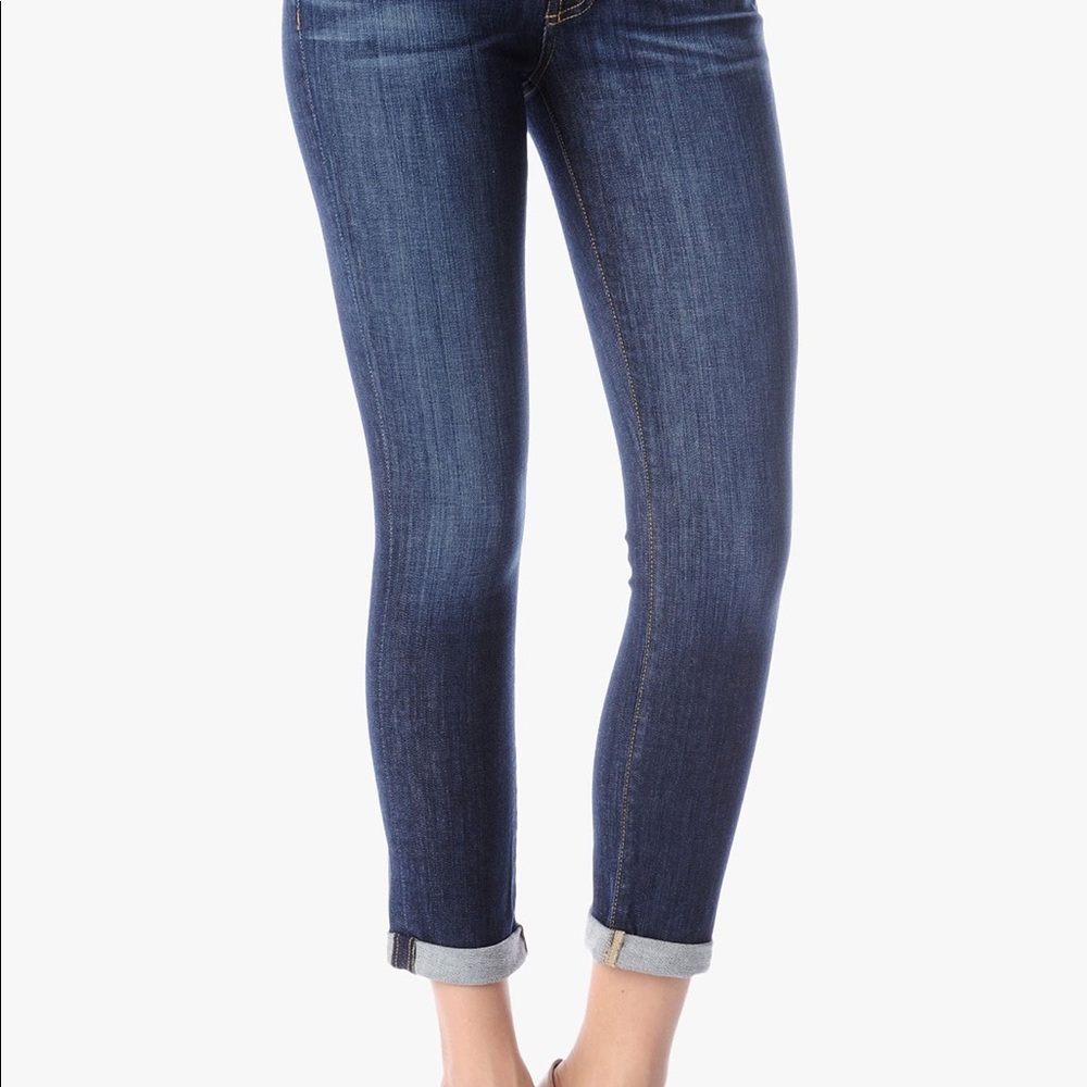 7 for All Mankind The Skinny crop and roll jeans